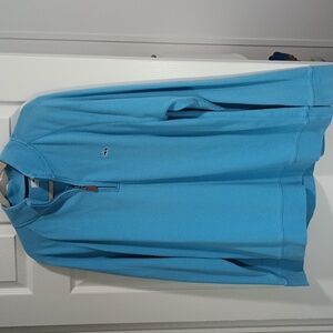 FISH HIPPIE 1/4 ZIP PULLOVER SWEATSHIRT SUPER SOFT STURDY MADE 90%COTTON  LARGE